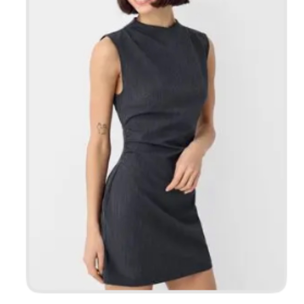 BERSHKA sleeveless bengaline mini dress